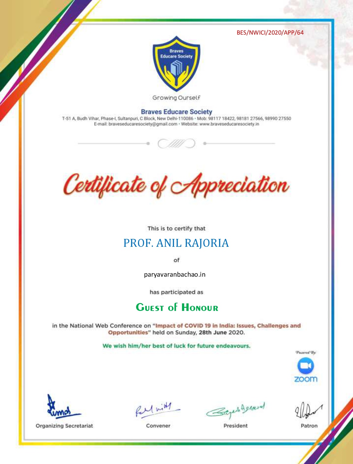 GoH, Conference, 28.6.2020