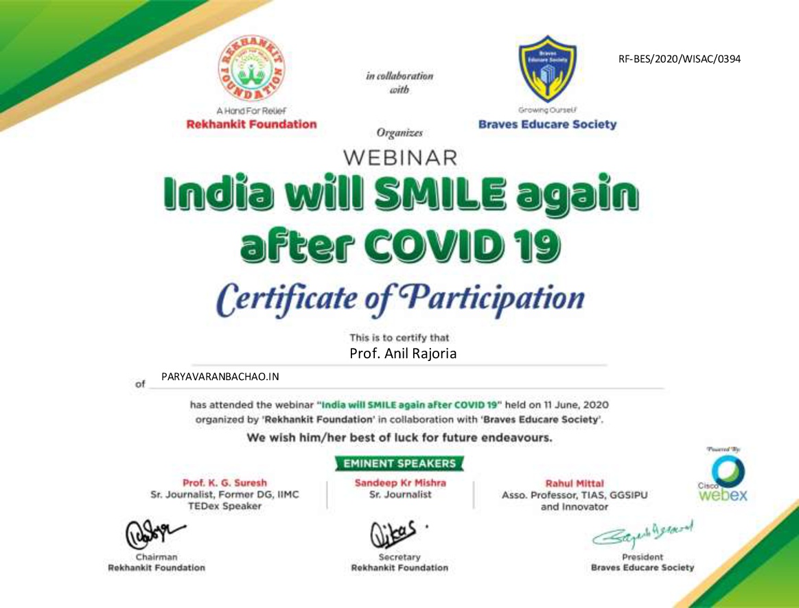 India will smile again 11.6.2020